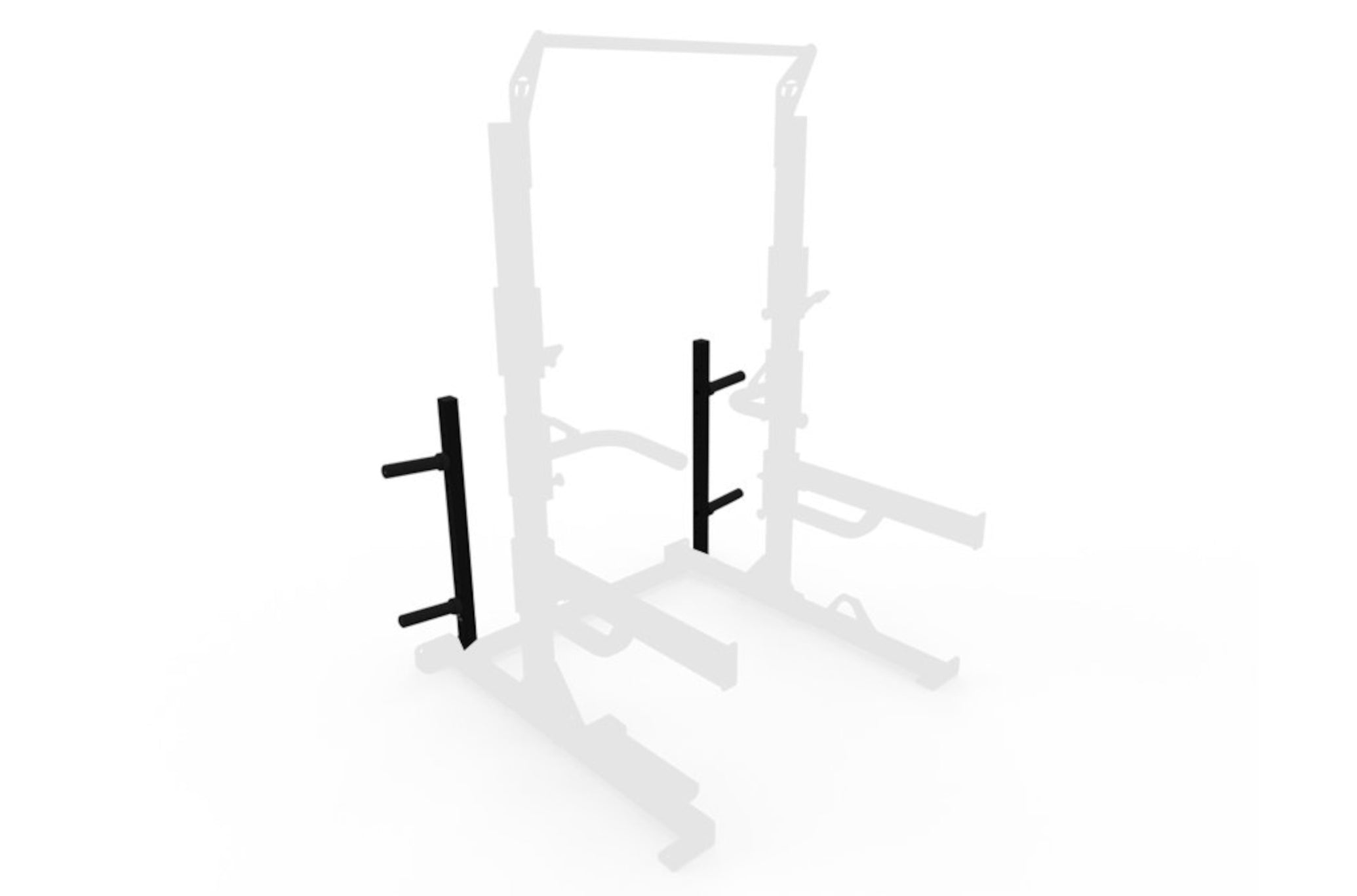 Short Squat Rack Vertical Weight Storage Pair On Rack <black>